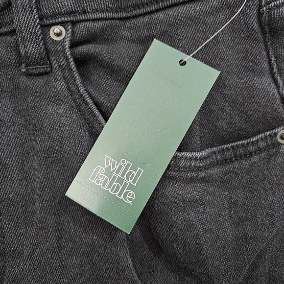 wild fable Cargo Denim Midi Skirt with Slit in Black Women’s Size XS & S - Picture 6 of 8